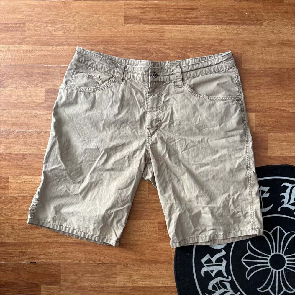 Patagonia Mens Organic Cotton Blend Khaki Cargo Hiking Shorts Size 36